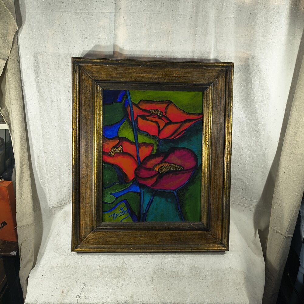 Original Acrylic Painting " A Pop Of Color" By Timothy Designs